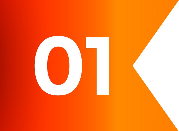 ribbon bullet points numbers from one to twelve